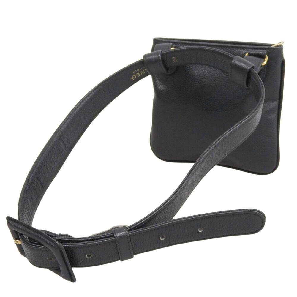 CHANEL Black Caviar Leather Logo Fanny Pack - Picture 5 of 8